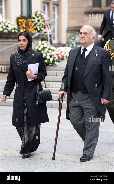 Prince Hassan Of Jordan And Princess Sarvath Of Jordan Out The Cathedral Notre Dame After The