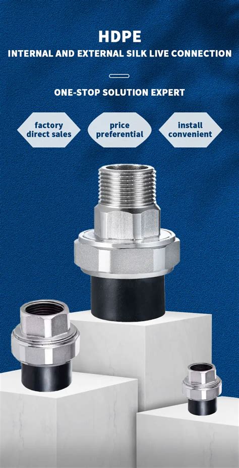 20mm To 110mm Hdpe Pipe Fitting Pe Inner And Outer Thread Flexible