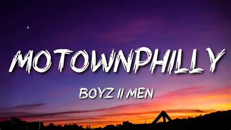 Boyz Ii Men Motownphilly Youtube