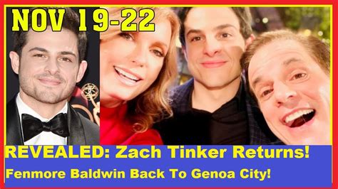 Yandr Zach Tinker Returns Fenmore Baldwin Back To Genoa City The