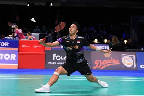 Foto Kekalahan Jonatan Christie Di Denmark Open Kurang Berani