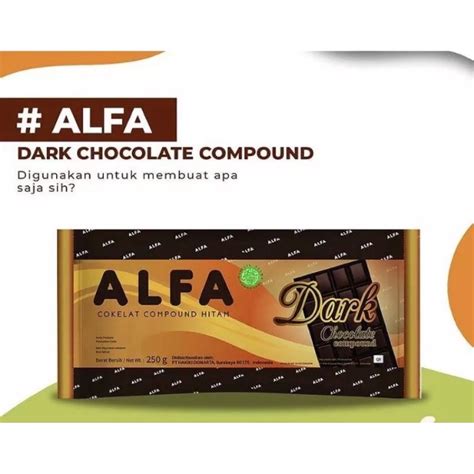 Jual Cokelat Batang Alfa Dark Compound Gr Coklat Blok Alfa