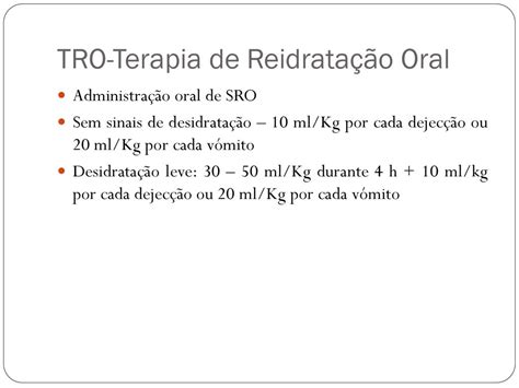 TRO Hidratação endovenosa ppt carregar