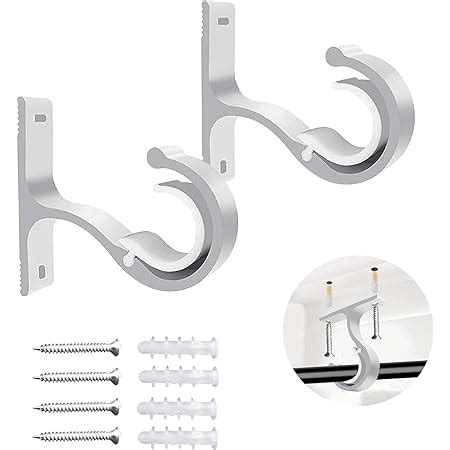 Azwood Adjustable Curtain Pole Bracket Pcs Heavy Duty Curtain Rail