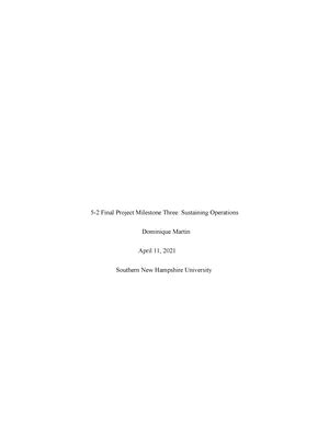 Milestone One For Module Two Qso Final Project Milestone One