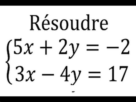 Résoudre un système d équations avec la méthode par combinaison