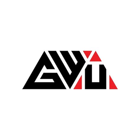 Premium Vector | Gwu triangle letter logo design with triangle shape ...