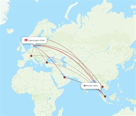 All Flight Routes From Phuket To Copenhagen Hkt To Cph Flight Routes