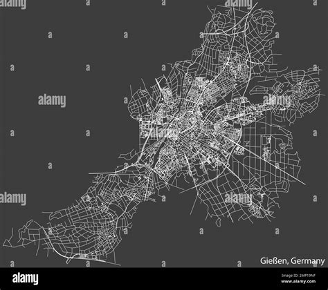 Street roads map of GIESSEN, GERMANY Stock Vector Image & Art - Alamy