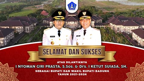 Selamat Dan Sukses Atas Dilantiknya I Nyoman Giri Prasta S Sos Drs