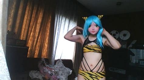 Kigurumi Mask Km1731tiger Striped Bikini 01 Youtube