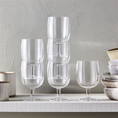 Tarhong Shatterproof Stackable Acrylic Wine Glasses Set Of 6 On Food52