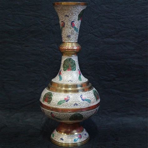 Metal Vases Multicolor Brass Flower Vase Size Medium At Rs In