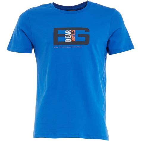 Buy Bear Grylls Mens Graphic T Shirt Sport Blue