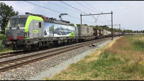 Vectron Locomotive Bls Cargo With Nice Intermodal Container Train