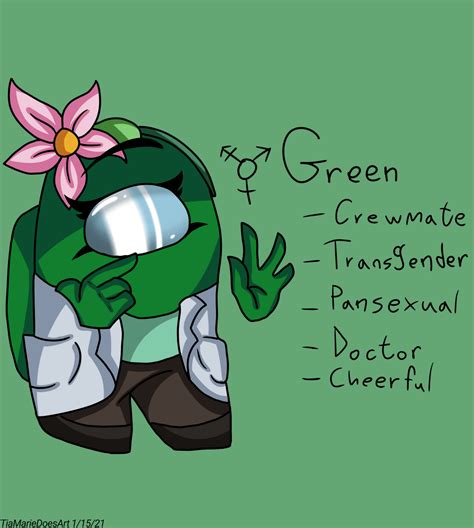 Among Us Green Reference Sheet By Tiamariedoesart On Deviantart