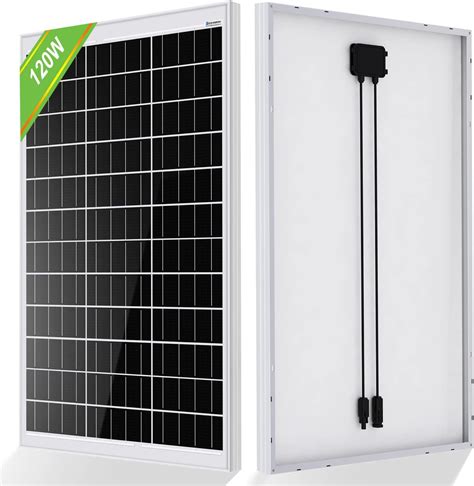 Eco Worthy Panneau Solaire Monocristallin W V Avec Cadre En