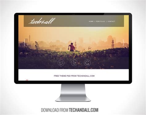 One Page Portfolio Psd Template – Tech & ALL