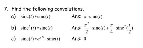 solved  find   convolutions  cheggcom