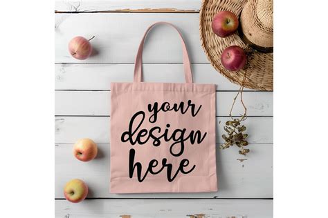 Natural Canvas Pink Tote Bag Mockup Graphic By Mockup And Design Store · Creative Fabrica