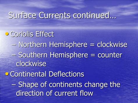 What Are The Factors That Control Major Surface Currents 5