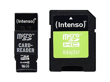 Intenso Microsdhc Speicherkarte Gb Cl Inkl Sd Und Usb Adapter