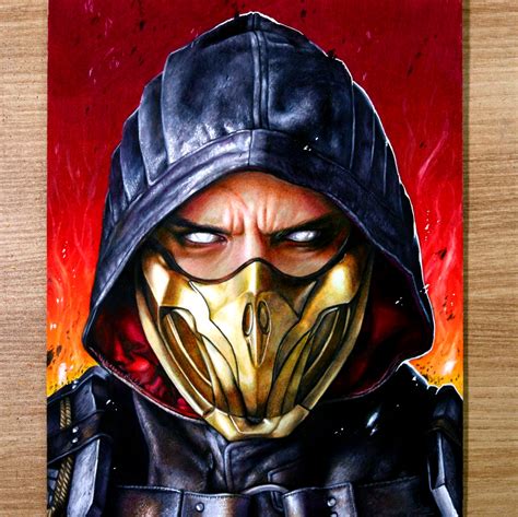 Drawing Scorpion Mortal Kombat R Drawing