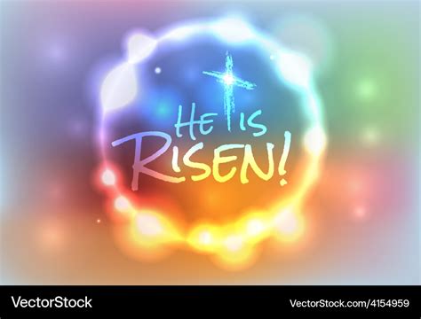 He is risen christian easter theme background Vector Image