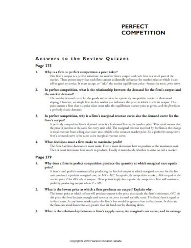 Perfect Competition - 31+ Example, Format, How to Understand, PDF