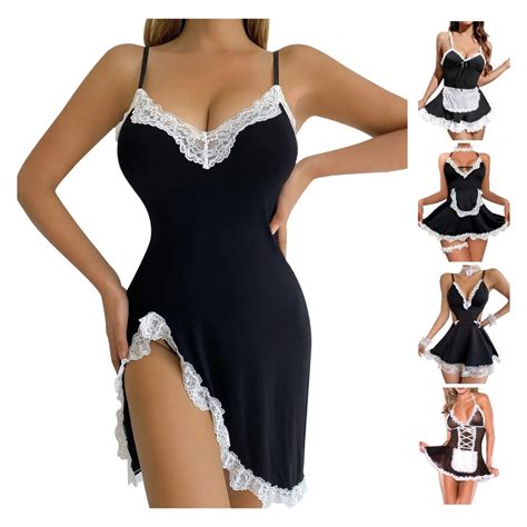 Mitankcoo Lingerie Outfits Frisky French Maid Sexy Costume For Women