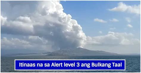 Pagbuga Ng Puting Usok Ng Bulkang Taal Sapul Sa Video Na Kuha Sa