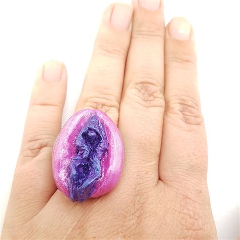 Purple Glitter Pussy Ring Etsy