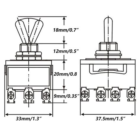 Snapklik Mxuteuk Heavy Duty Rocker Toggle Switch Position Pdt