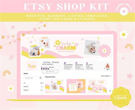 Etsy Branding Kit Etsy Shop Banners Templates For Etsy Store DIY