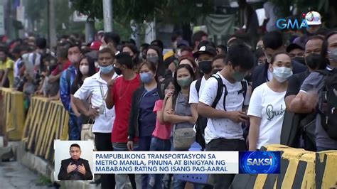 Pampublikong Transportasyon Sa Metro Manila Pinuna At Binigyan Ng