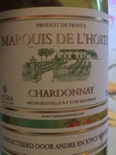 Château de l Horte Marquis de L Horte Chardonnay Vivino US