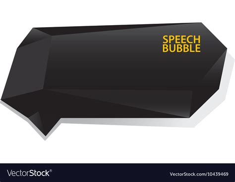 Black Polygonal Geometric Speech Bubble Royalty Free Vector