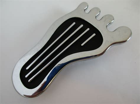 BAREFOOT GAS PEDAL COVER DIMMER SWITCH COVER CHROME HOT ROD CUSTOM