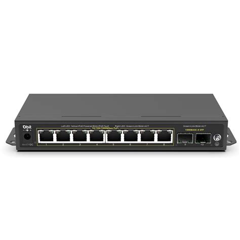 Dbit 10-Port Gigabit Network Switch Unmanaged PoE Switch with 8 PoE+ ...