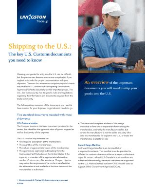 Fillable Online Shipping To The US Key US Customs Documents You Need