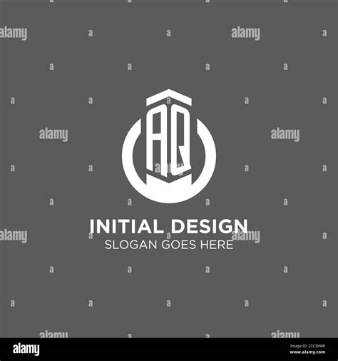 Initial AQ Circle Round Line Logo Abstract Company Logo Design Ideas