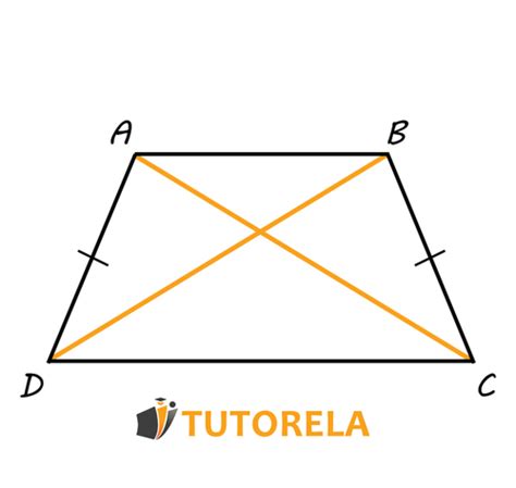 Diagonals of an isosceles trapezoid | Tutorela