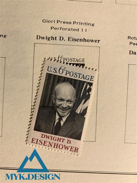 Dwight Eisenhower 1969 Vintage US Postage Stamps Face Value 6 Cents