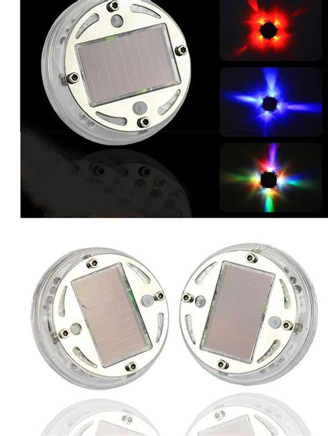 Modes Led Rgb Car Auto Solar Energy Flash Wheel Tire Rim Light For