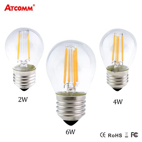 E27 LED Diode Bulb G45 Filament Lampada 2W 4W 6W 110V 220V Dimmable