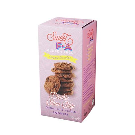 Køb Double Chocolate Chip Cookies Økologisk Sweet Fa 125 Gram