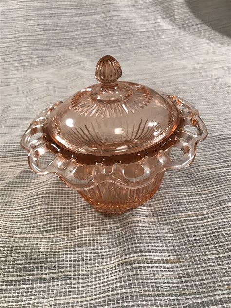 Vintage Pink Depression Glass Footed Bowl Antique Price Guide