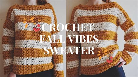 Crochet Fall Sweater Sizes S 5xl Youtube