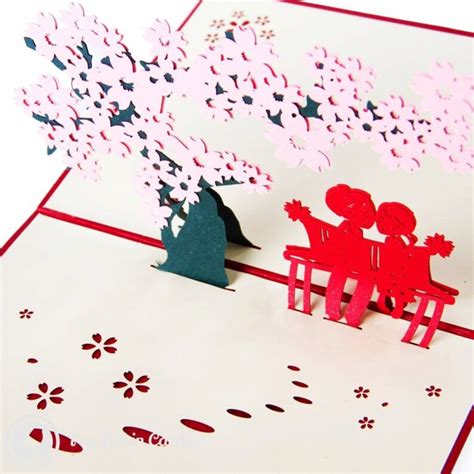 Cherry Blossoms Handmade 3d Pop Up Card Etsy Uk