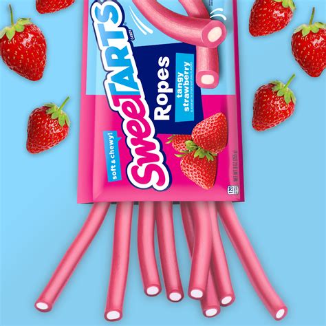 Sweetarts Soft And Chewy Ropes Tangy Strawberry Candy 9 Oz